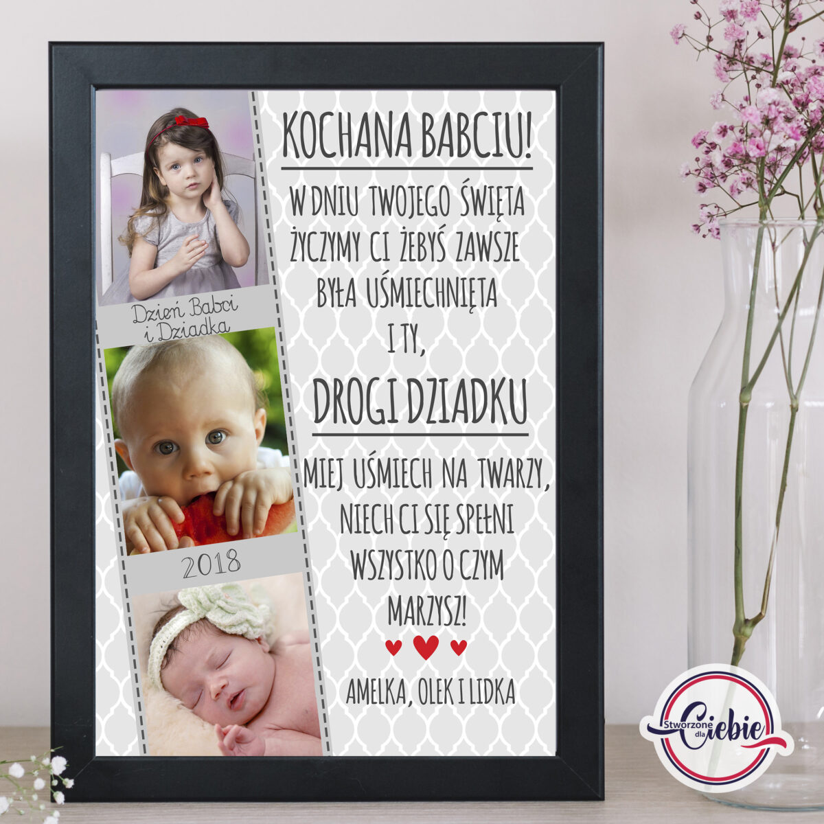 3 zdjęcia + szare tło