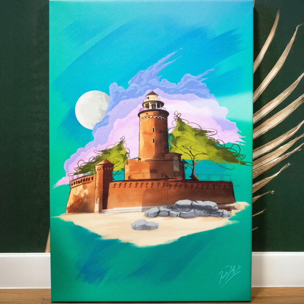 Ilustracja drukowana na płótnie • Latarnia Morska